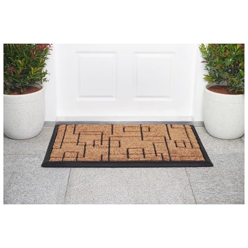 Calloway Mills 153652436 Social Square Doormat, 24" x 36", Natural/Black - color: Social Square