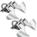 Tandefio 2 Pcs Chain Link Fence Butterfly Gate Latches Galvanized Steel Butterfly Latch Chain Link Gate Closer Fence Gate Latch for 1-3/8 Gate Frame and 2-3/8 Gate Post, Silver