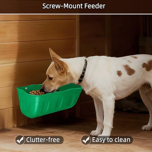 Chicken Feeder Waterer,Hanging Goat Feeders,Feed Trough 3.5 Quart 3 Pack,Hanging Fence Feed Trough for Poultry Livestock,Green - color: Green, size: 3.5 Quart (3 Pack)