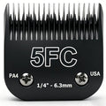 5FC Pet Dog Grooming Steel Blades Compatible with Andis Wahl Oster Clippers | Cut Length 1/4-Inch(6.3mm), Detachable Replacement Blade for Dog Clippers, Compatible Accessory Stainless Steel Blade, Black - size: 5FC: 1/4" (6.3mm) Black