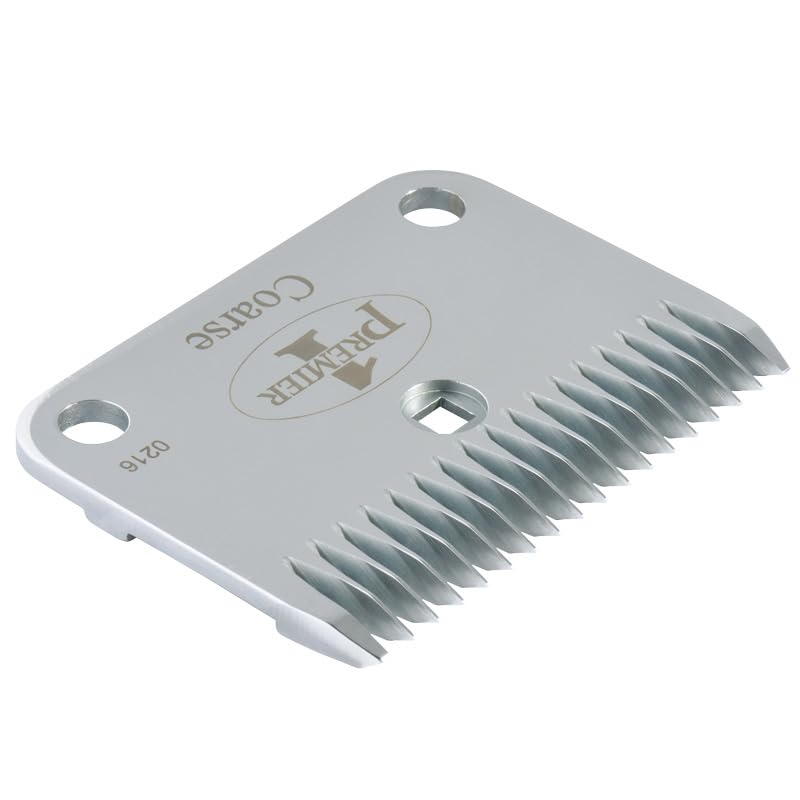 Premier 1 Coarse Clipping Blade Set | Holds edge longer through dense wool. Even, attractive finish. Resharpen up to 10 times. Fits Premier & Lister clippers.