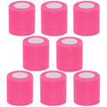Self Adhesive Bandage Wrap,2" Pink Cohesive Bandages Vet Wrap Sport Tape | CIYAGPOOU 8 Pack Breathable Elastic Bulk for First Aid Supplies, Wrist Sprains Protection - color: Pink Self Adhesive Bandage Wrap