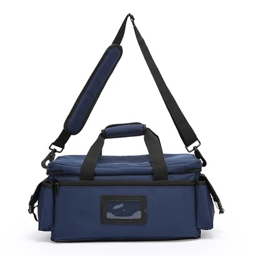 Medical Bag,First Aid Bag,Emergency Bag, Organizer Professional First Responder Trauma Bag with Detachable Dividers for Nurses,Home Health Care, EMT(Bag Only) - color: Blue