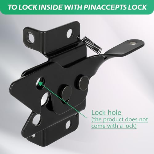 5-1/2" Mini Self-Locking Gate Latch for Wooden Fence,(Door Gap ≥ 0.7in),Stainless Steel, Post Mount Automatic Gate Lock Gravity Door Latch Hardware for Outdoor Garden, Metal Gates Vinyl Fence