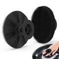 Silicone Dish Scrubber, Non-Scratch Scrub Spong for Washing Dish, Pot, Pan | Kitchen Silicone Sponge, Fruit & Vegetable Cleaning Brush, Reusable Dishwashing Scrubber, Suction Up Hang, 1 Pack, Black - color: 1pcs Black
