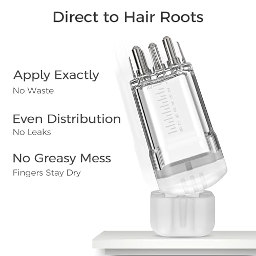 Minoxidil Applicator, Quick Efficient Apply No Messy Hair Serum Applicator | Small Minoxidil Applicator Tool, Hair Applicator Bottle Minoxidil Brush Scalp Applicator Comb Dedicated to Minoxidil - style: Style NNL-C