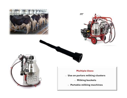 Melasty 4 Pcs Milking Machine Cow Inflation/Liner for Medium Sized Teats, 12 ½’’ Long Rubber Cow Liner, Soft Rubber Milk Teat Liners