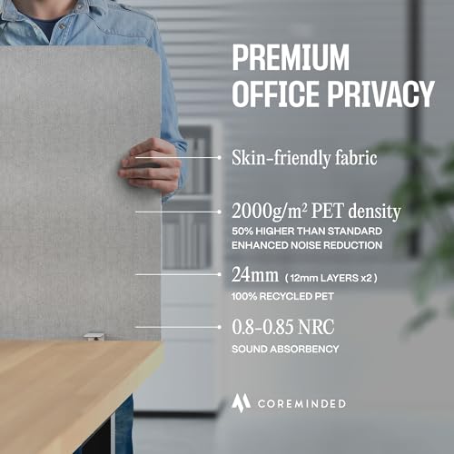 Universal Desk Privacy Panel – Heavy-Duty Desk Divider & Office Partition - Privacy Screen for Workspaces & Cubicles (1-Pack, 48" x 24") - size: 48" x 24"