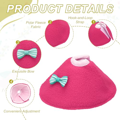 Bird Collars, Bird Cone Collar Protective Recovery Cones, Soft Adjustable Anti-Bite Feather Neck Protector (Pink, M, 3 Pcs), Intended for Budgie/Cockatiel/Lovebirds - color: Pink, size: M