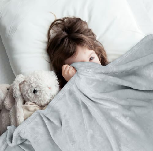 Utopia Bedding Soft Fleece Bed Blanket Throw Size Light Grey (50x60 Inch) | Microfiber Plush Warm Lightweight Breathable Cozy Blanket Anti-Static, All Season Use, Gift for Women and Men - color: Light Grey, size: Throw (50x60 Inch)