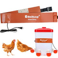 30 Inch Thermostatical Chicken Water Bucket Belt Heater, Silicone Chicken Waterer Heat Strap with 6.6 Ft Power Cord, Self-Regulating Poultry Water Heater Band for 2-5Gal Bucket Prevent Freezing