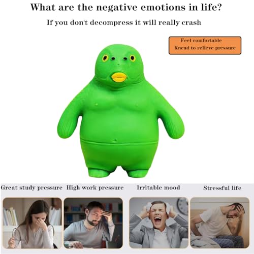 Squishy Sand Toys, Green Head Fish Toys, Stretch Stress Relief Toy, Novelty TikTok Squeeze Toys, Funny Memory Sand Sensory Stress Toy for Anxiety Women Men Kids (Small) - style: Small Green Head Fish