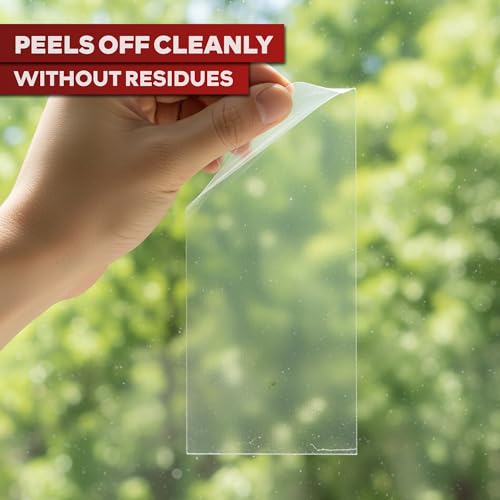 XFasten Window Fly Traps Sticky Clear 100-Pack Fruit Fly Traps for Indoors Sticky, Residue-Free, Odorless, Discreet Adhesive Indoor Catcher for Fruit Flies Houseflies, Gnats on Windows Kitchen Garage - style: 100-Pack