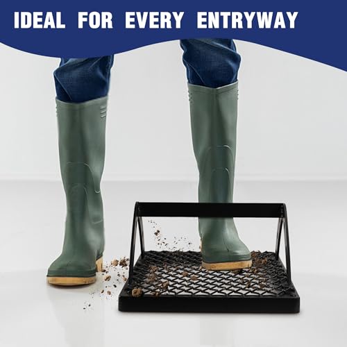Boot Scraper Heavy Duty Metal Boot Brush Scraper Outdoor Heavy Duty Shoe Boot Mud Scraper Outdoor Boot Dirt Cleaner Shoe Brush&Boot Brush, Boot Cleaner Boot Scrubber Shoe Scrubber