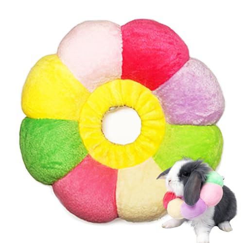 Adjustable Rabbit Cone, Soft Surgery Collar for Kittens Puppies XS | Small Animal Protective Neck E-Collar for Bunnies, Pet Elizabeth Medical Cone, Cute Flower Shaped