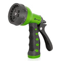 AUTOMAN-Garden-Hose-Nozzle,ABS Water Spray Nozzle with Heavy Duty 7 Adjustable Watering Patterns,Slip Resistant for Watering Plants,Lawn& Garden,Washing Cars,Cleaning,Showering Pets - Green - color: Green