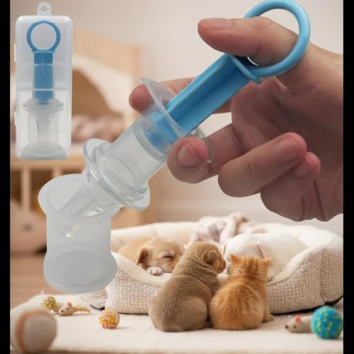 1Pc Blue Pet Medicine Feeder Liquid Oral Syringe Milk Nursing Bottles Syringe Soft Tip Plastic Pet Medical Feeding Tool for Dog Puppy Cat, Kitten Nursing Supplies