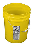 API Kirk Yellow 5 Gallon Heavy Duty 90 Mil BPA Free Food Grade Plastic Bucket - color: Yellow