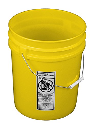 API Kirk Yellow 5 Gallon Heavy Duty 90 Mil BPA Free Food Grade Plastic Bucket - color: Yellow