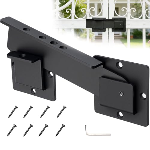9-Inch Heavy Duty Flip Gate Latch with 4 Padlock Holes 4mm Thick Carbon Steel Adjustable Door Latch for Sliding/Swing Gates, Barn, Shed, Garage, Yard, Fence (9 inch) - size: 9 Inch