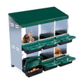 Chicken Nesting Box, 6 Hole 2 Layer Hen Nest Boxes, Roll Away Eggs Laying Boxes,Cleanable Pull Out Hen Roosting Boxes - size: Green- 6 compartment