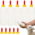 Goat Nipple and Bottles Set, 5 Sets Small Animal Milk Drink Pritchard Nipple for Goats 400 ml Lamb Nursing Bottles Feeding Bottle Kit for Feeding Sheep Goat Lamb Puppy (5 Bottles& 10 Nipples)