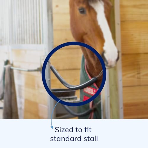 SmartEquine Stall Chain, 45.5" Long, Black | Stall Area Fence Gate Hardware | Standard Size | Features 2 Double-Ended Snaps | 1" Wide Rubber