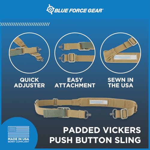 Blue Force Gear Vickers Padded Sling with Push Button QD Swivels - style: Coyote Brown