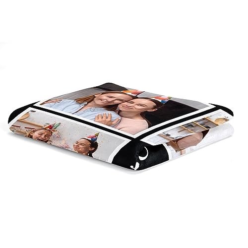 inkArts Personalized Birthday Gifts for Women, Custom Blankets with Photos, Personalized Blanket with Photos & Text, Personalized Photo Blankets - color: 5 Photo-2