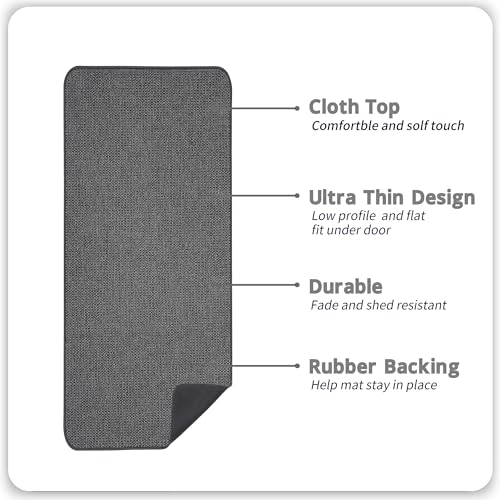 Bath Mat,Ultra Thin Bathroom Runner Rugs,Large Bath Mats for Bathroom,Quick Dry,Non-Slip,Machine Washable,Low Pile,Bath Rug,Shower Outside,Sink,Home Decor Accessories.Dark Grey,1'9"x3'11"（21x47inch） - color: Dark Grey, size: 1'9" X 3'11" (Runner)