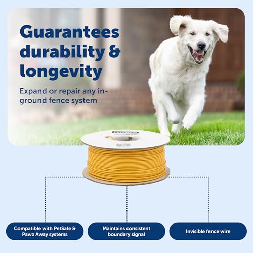 PetSafe Extra In-Ground Fence Boundary Wire, 20-Gauge Copper, 500 ft | Solid Core Copper Wire to Expand PetSafe In-Ground Fence, Covers Approximately 1/3 Acre - size: 500 feet, style: 20 Gauge