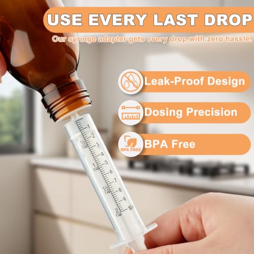 Medicine Bottle Adapter For 10ml Syringe - 15 Pieces 3 Sizes (5each size),Variety Kit Fits 0.55" & 0.7" & 0.86" Openings,Press-In Bottle Adapter for Oral Syringes,Fits 1ml, 3ml, 5ml & 10ml Oral Syringes(15) - size: 15 Pack