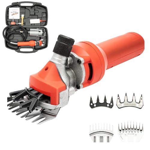 1200W Sheep Shears, Electric Sheep Clipper, 2800RPM Professional Animal Shearing Machine with Carrying Case, Heavy Duty Livestock Haircut for Sheep Alpacas Goats and Thick Coat Animals Haircut