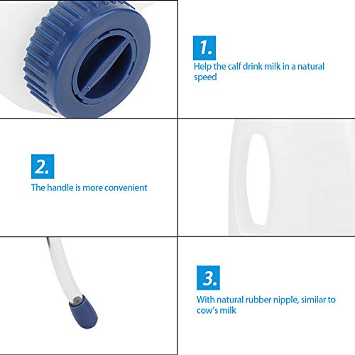 4L Portable Calf Milk Feeder,Calf Bottle,Calf Tube Feeder,Plastic Farm Animals Calf Feeding Water Milk Bottle