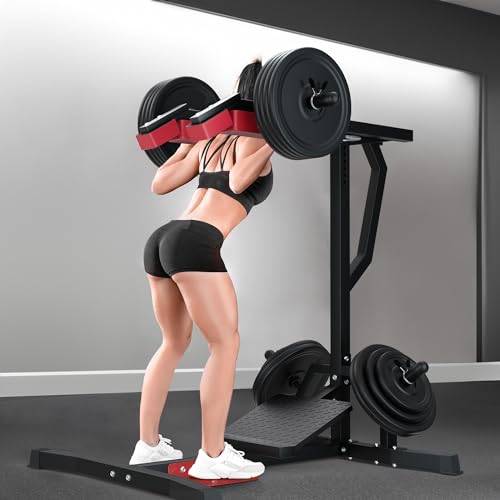 VIVITORY Leverage Squat Calf Raise Machine, Hack Squat Machine | Lower Body Training, Leg Press Machine, Weight Training Home Workout Equipment