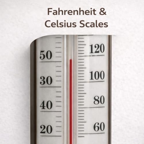 Outdoor Thermometer – Dual Fahrenheit & Celsius, Bronze Finish Adjustable Garden Tube Thermometer, 10-Inch Wall or Fence Mount Temperature Gauge for Patio, Garden & Porch