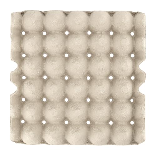 20 PCS 30 Count Gray White Egg Cartons, 12x12x2Inch Paper Pulp Egg Crates, Cardboard Egg Cartons for Egg Packing Storage - size: 11.8x11.8x0.2 inches