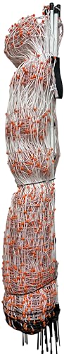 Gallagher 48" x 82' Electric Poultry Netting | Highly Conductive Braided Electric Chicken Fencing with Double-Spiked Fiberglass Posts | Electric Fencing for Backyards, Pastures, Farms and Homesteads