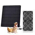 Solar Powered Fan, 15W Solar Chicken Coop Fan,Waterproof Ventilation Exhaust Fan for Outdoor Shed Chicken Coops Greenhouse Doghouses Pet House for Intake or Exhaust Air Cooling - size: 4.7" 2 Fan Kit