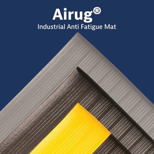NoTrax 410 Airug® 2' x 3' x 3/8" Anti Fatigue Mat - color: Black, size: 36"L x 24"W x 0.4"Th, style: Ribbed Surface