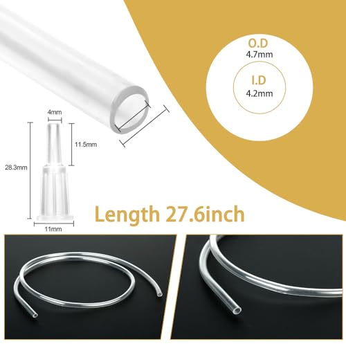 250ml Syringe with 27.6 Inch Tube and Needle, Extra Large Plastic Syringe with Tubing for Glue Dispensing, Scientific Labs, Watering, Refilling - style: 250 ml