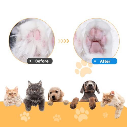 Mcbazel Pet Micro Precision Trimmer, Multifunctional Pet Hair Trimmer Waterproof Rechargeable Shaver with LED Light for Paws Eyes Ears Face Buttocks for Small Dogs and Cats，50dB Quiet Shave.