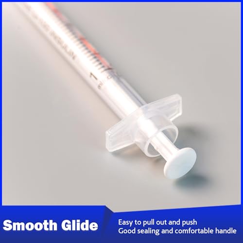 Syringes 1ml 31 Gauge 1/2 Inch 13mm Disposable Lab Supplies, Pack of 100 | U-100, Single-Use, Smooth & Leak-Proof, Individually Wrapped - size: 1ML 31G 1/2" 13MM
