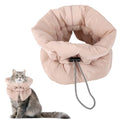 BOXOB Adjustable Lightweight Waterproof Recovery Collar | Soft for Cats & Dogs Kitten Cone to Stop Licking After Surgery - Prevents Licking Wounds (S, Khaki) - color: Khaki
