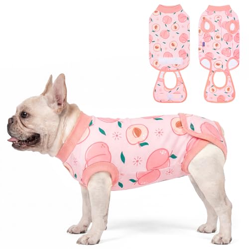 cyeollo Dog Surgery Recovery Suit, Spay Neuter Onesie for Female Male Dogs | Prevents Licking, Cone Alternative, After Spay & Neuter Body Suit, Protects Surgical Wounds, Easy Potty Access, 4-Way Stretch - color: 3# Peach, size: X-Small (Back: 9"-11")