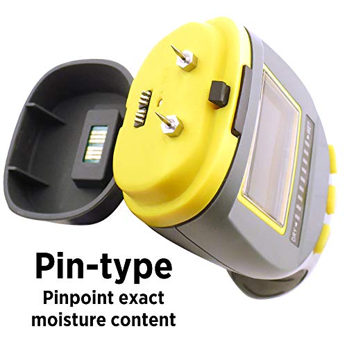General Tools MM9 Moisture Meter for Wood, Walls & Drywall Detection | Pin & Pinless wood moisture meter for walls & drywall. Moisture detector for firewood. Ideal for moisture testing wood. - size: Pin & Pinless