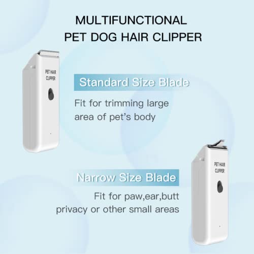 2-in-1 Professional Dog Grooming Kit - Low Noise, Waterproof, USB Rechargeable, and Safe Ceramic Blade - Gift for Dogs and Cats (White) - color: Map005-white