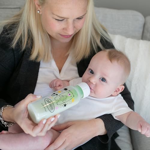 Dr. Brown's Natural Flow Anti-Colic Options+ Narrow Baby Bottle,Bear and Owl,8 oz/250 mL,with Level 1 Slow Flow Nipple,BPA Free,0m+,(Pack of 12) - color: Pink & Blue (Bear & Owl), size: 1 Count (Pack of 12)