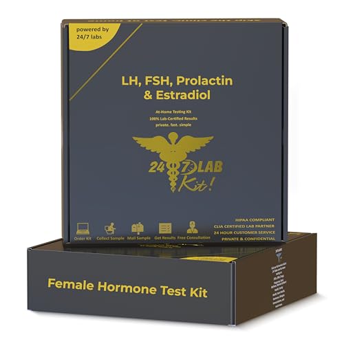 Female Hormone Test – LH, FSH, Prolactin & Estradiol Tests, 4 in 1 At-Home Hormone Test Kit for Women, Helps to Evaluate Essential Hormones for Hormonal Imbalances