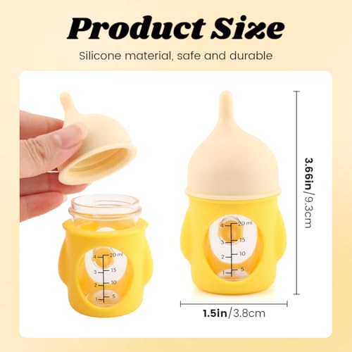 20ml Pet Feeder Bottle Puppy Bottles for Nursing Animal Feeding Bottles Kitten Bottle for Nursing Dog Cat Milk Feeding Bottl e (Color:Yellow)